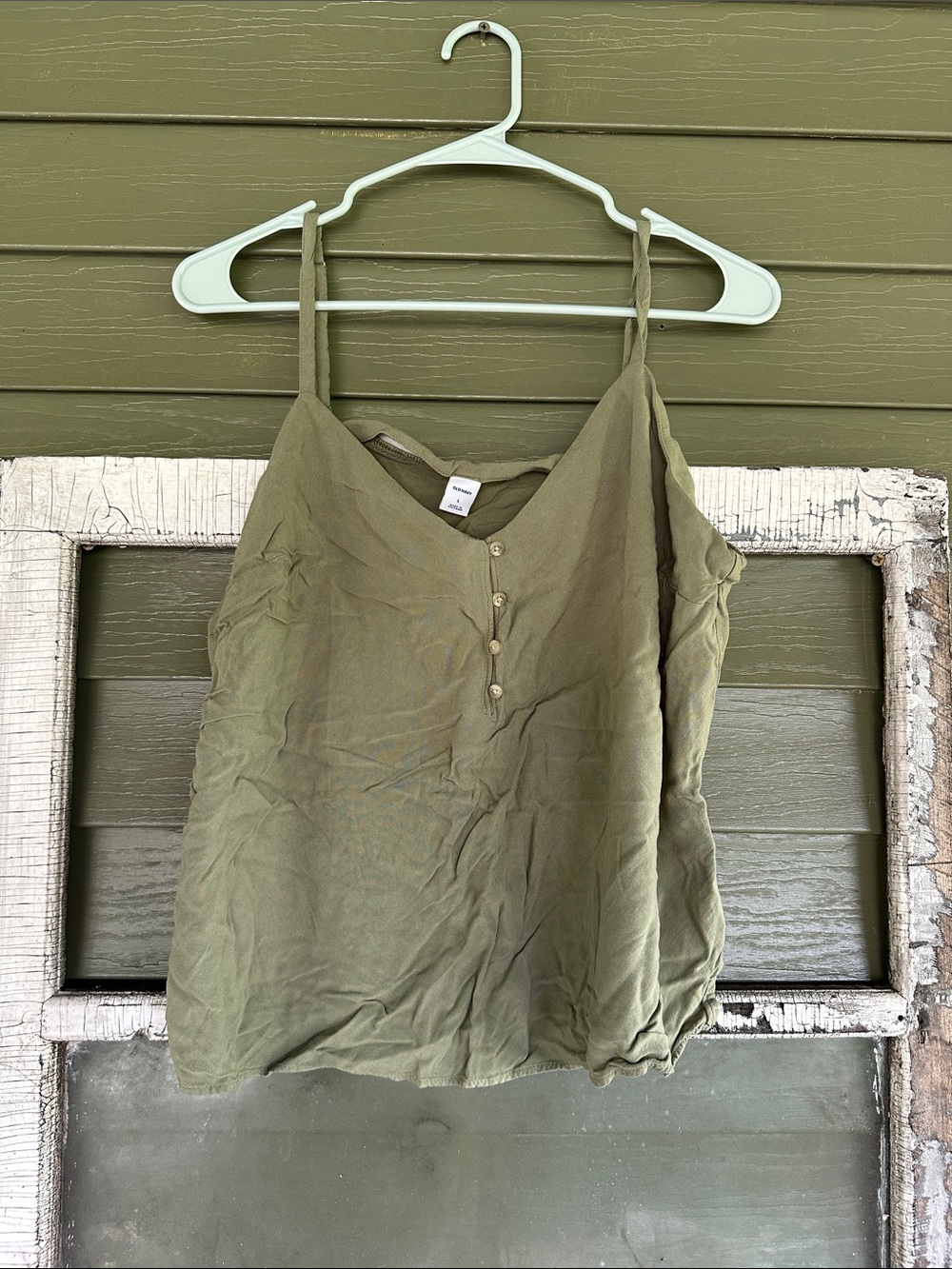 Old Navy Olive Green Linen-Blend Camisole